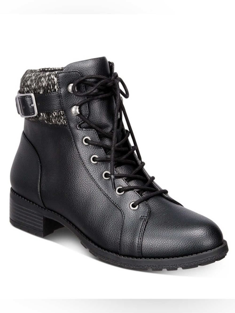 Style&co Gaiel Lace-Up Cold-Weather Lug Sole Booties